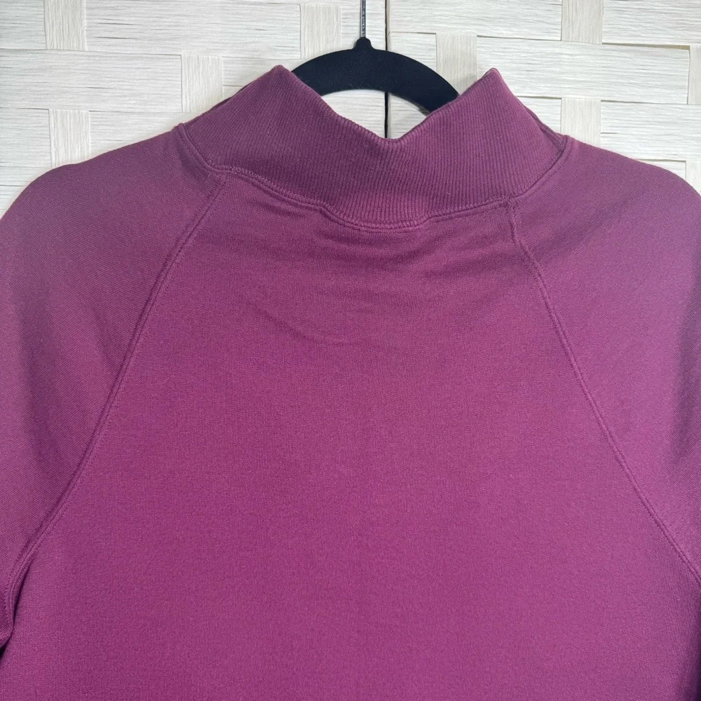 Champion Athletics Womens Berry Mock Neck Sweatshirt Pullover Size Large